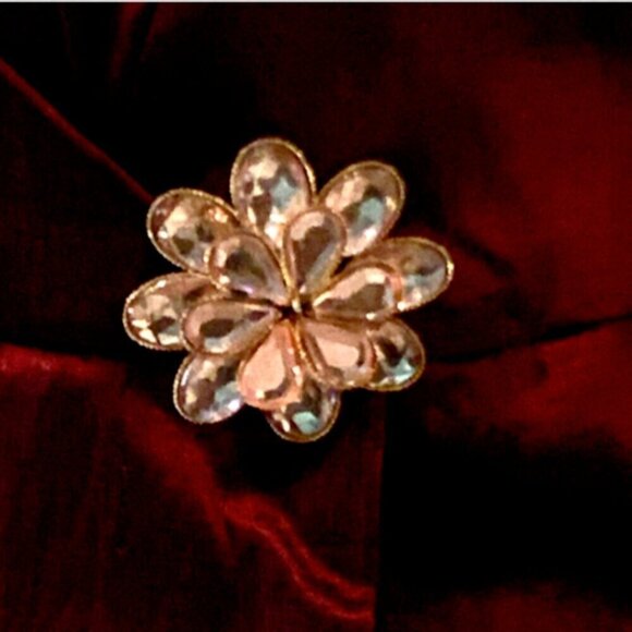 Emma & Michele Burgundy Metallic Sleeveless V-Neck Faux Wrap Dress Sz 12 #49C - Picture 8 of 11